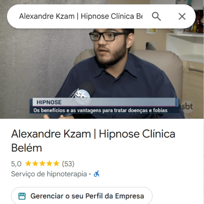 Alexandre Kzam em entrevista ao SBT sobre hipnose clínica