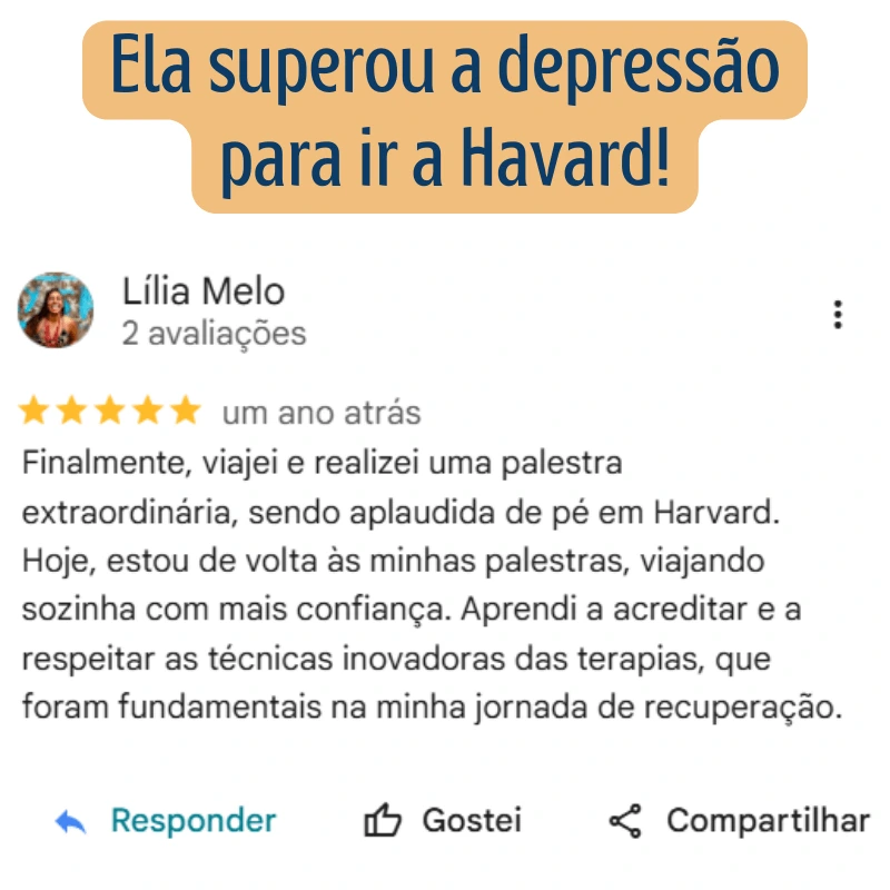 Avaliação: superou a depressão e palestrou em Harvard — Lília Melo